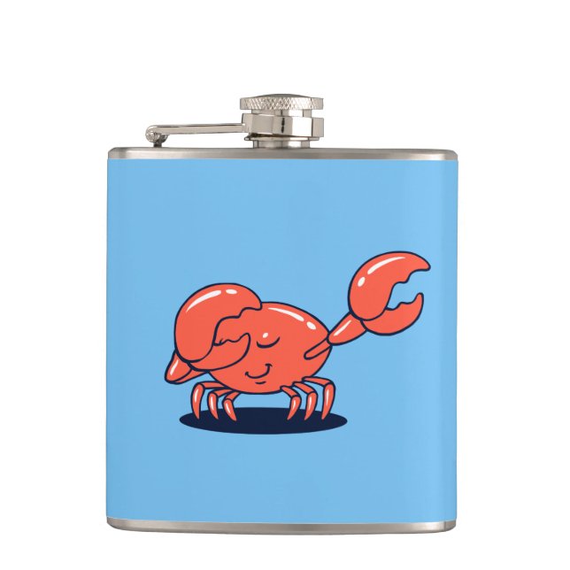 Crab Doing The Dab Flask (Front)