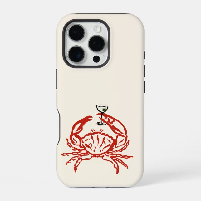 Crab Drawing  Iphone Case (Back)