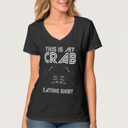 Crab Eating Seafood Butcher Crawfish  Lobster T_Shirt