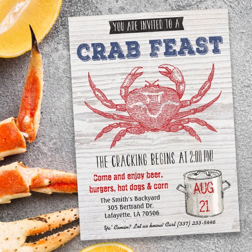 Crab Feast Invitation