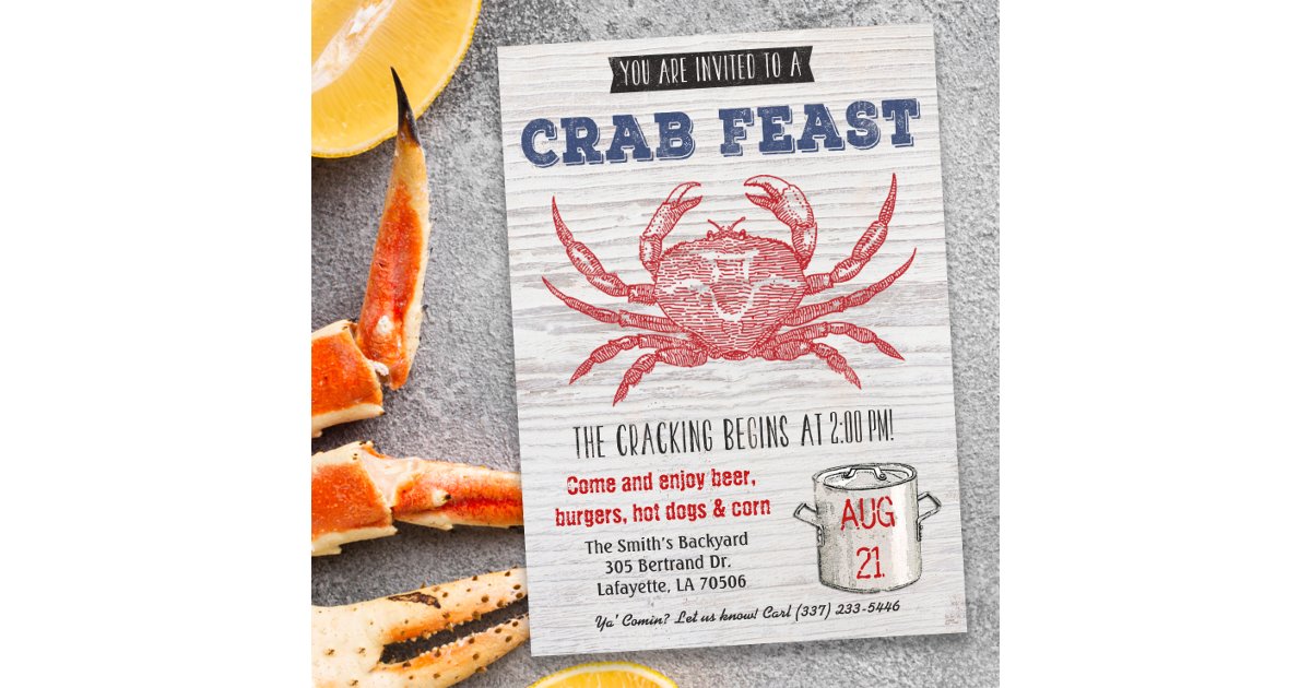 Crab Feast Invitation | Zazzle