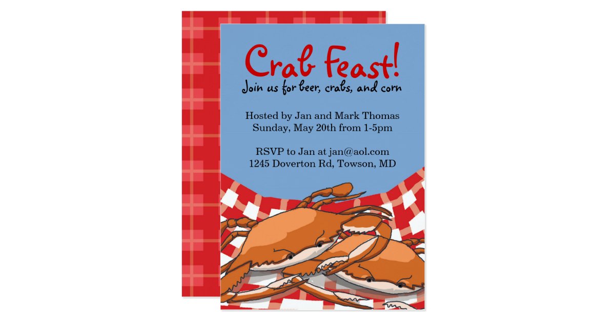 Crab Feast Invitations 2