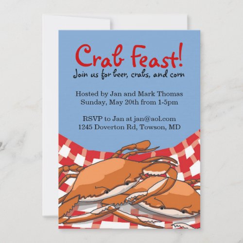 Crab Feast Invitations