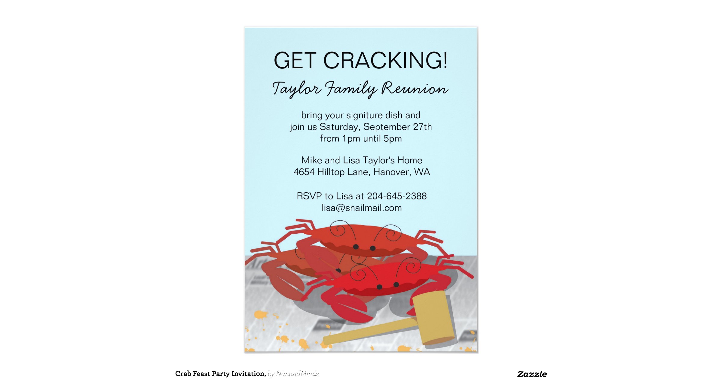 Crab Feast Invitations 8