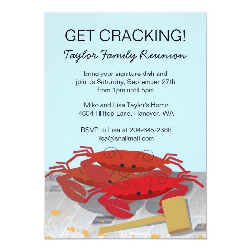 Crab Feast Invitations 3