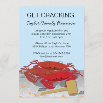 Crab Feast Party Invitation  Invitation by NanandMimis at Zazzle