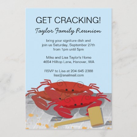 Crab Feast Party Invitation, Invitation