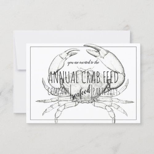 Crab Feed Corporate Luncheon Invitation