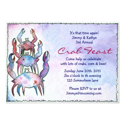 Crab Feast Invitations 4