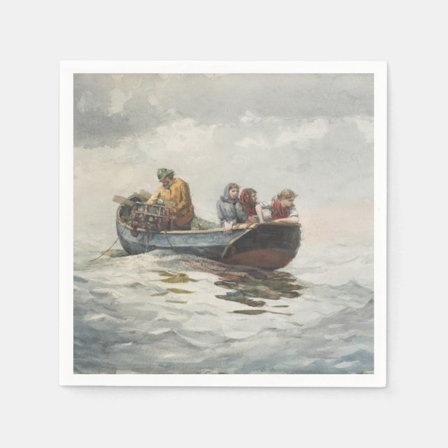 Crab Fishing (by Winslow Homer) Napkins (Front)