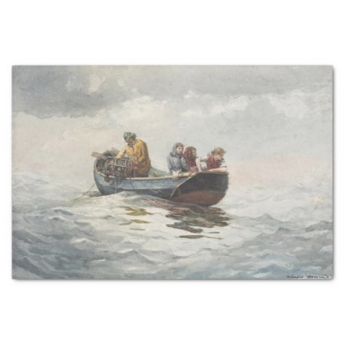 Crab Fishing by Winslow Homer Tissue Paper