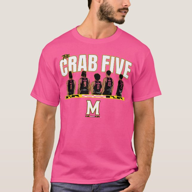 Crab Five Lineup Maryland Basketball T-Shirt (Front)