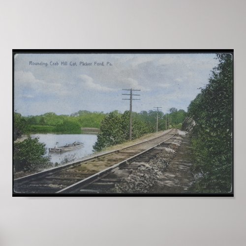 Crab Hill Cut Parker Ford PA Schuylkill River Poster