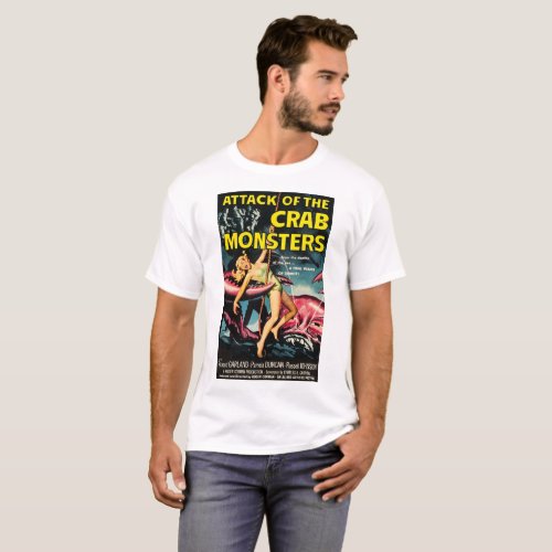 Crab horror movie vintage poster T_Shirt