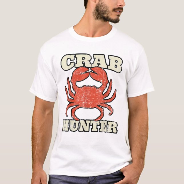 Crab Hunter Seafood Hunting T-Shirt (Front)