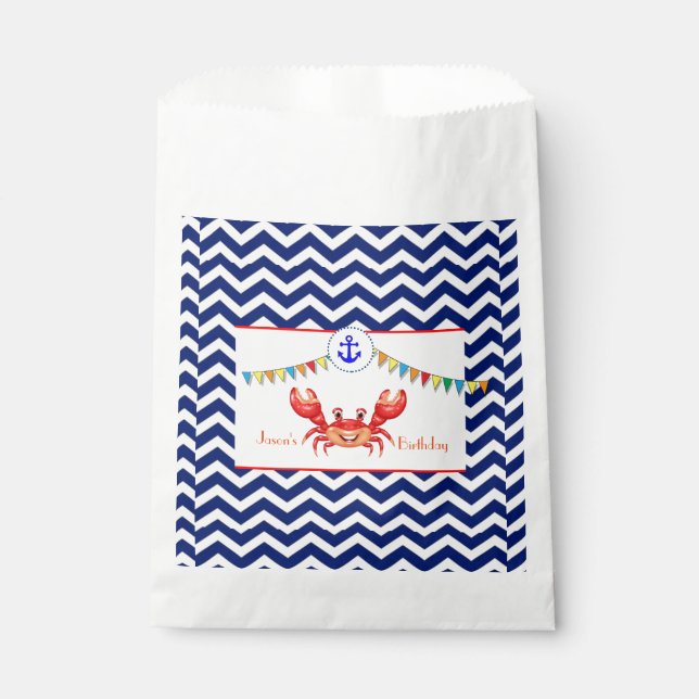 Crab illustration favor bag (Front)