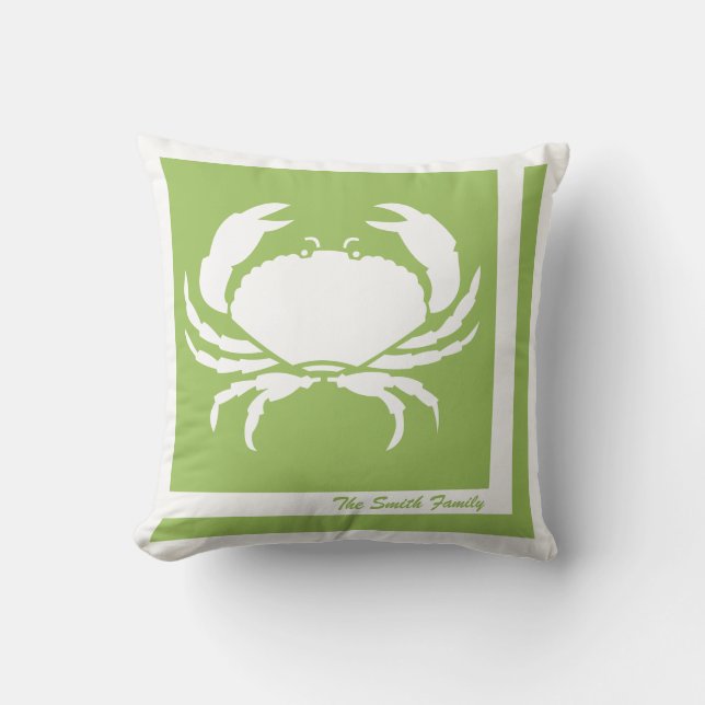 Crab Image Personalized American MoJo Pillow (Front)