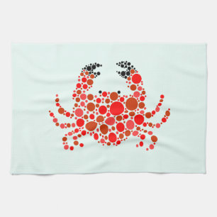 Crab In Dots Kitchen Towel