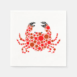Crab In Dots Napkins