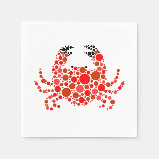 Crab In Dots Napkins (Front)