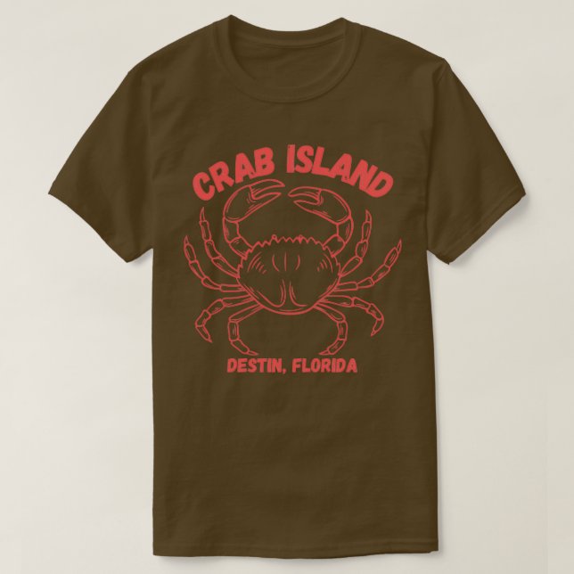 Crab Island design for Destin Florida T-Shirt (Design Front)