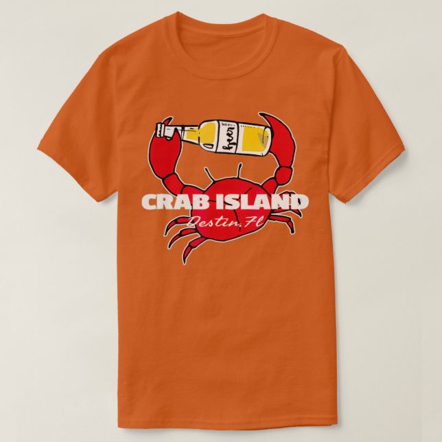 Crab Island Destin FL Party Sandbar Souvenir T-Shirt (Design Front)