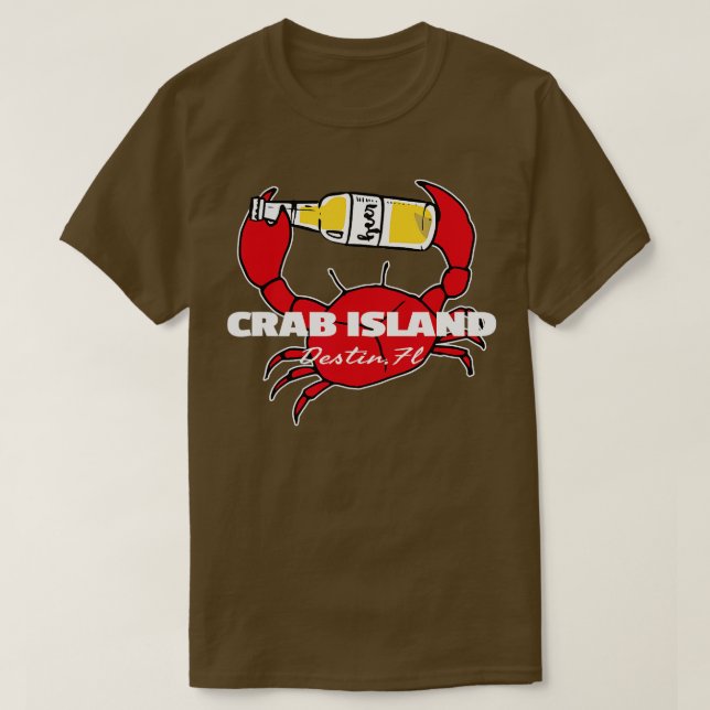 Crab Island Destin FL Party Sandbar Souvenir  T-Shirt (Design Front)
