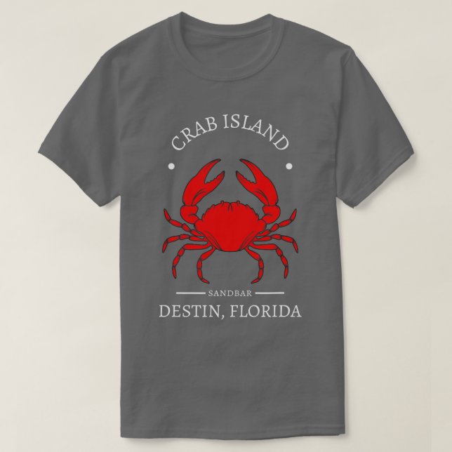 Crab Island Destin Florida Sandbar Souvenir  T-Shirt (Design Front)