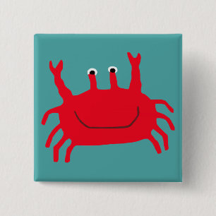 Crab Island Pinback Button