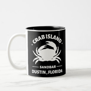 crab island sandbar florida Two-Tone coffee mug