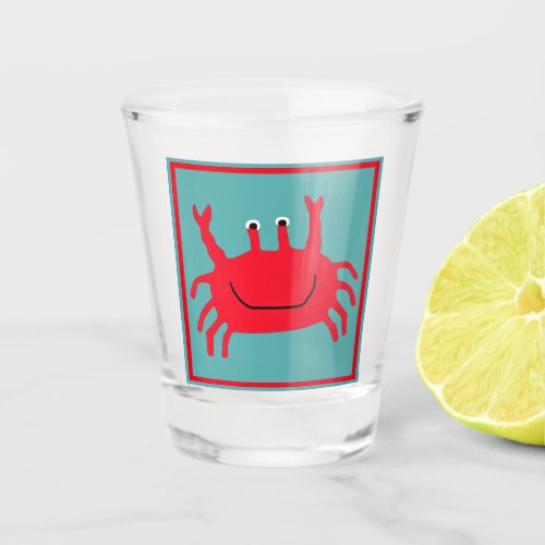 Crab Island Shot Glass