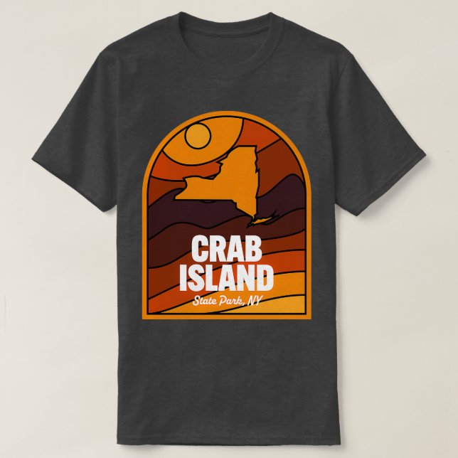 Crab Island State Park New York T-Shirt (Design Front)