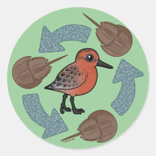 Crab-Knot Cycle Classic Round Sticker