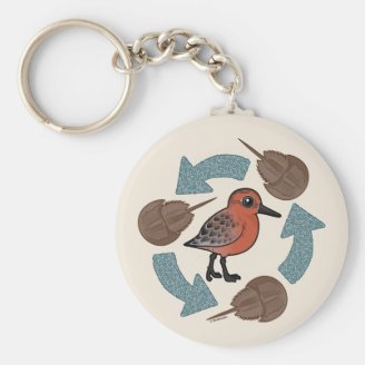 Crab-Knot Cycle Basic Button Keychain