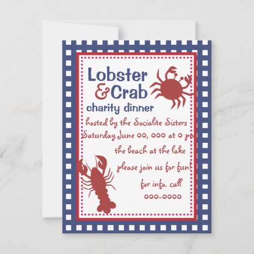 Crab &amp; Lobster! Invitations