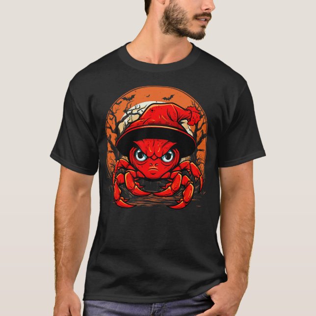 Crab Lover - Crab Halloween Spooky Ghost Costume S T-Shirt (Front)