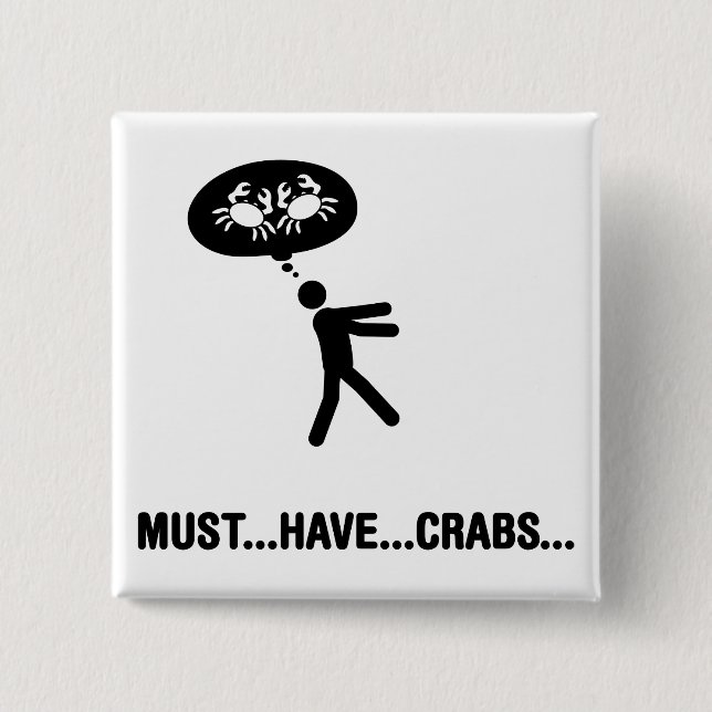 Crab Lover Pinback Button (Front)