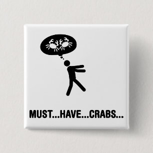 Crab Lover Pinback Button