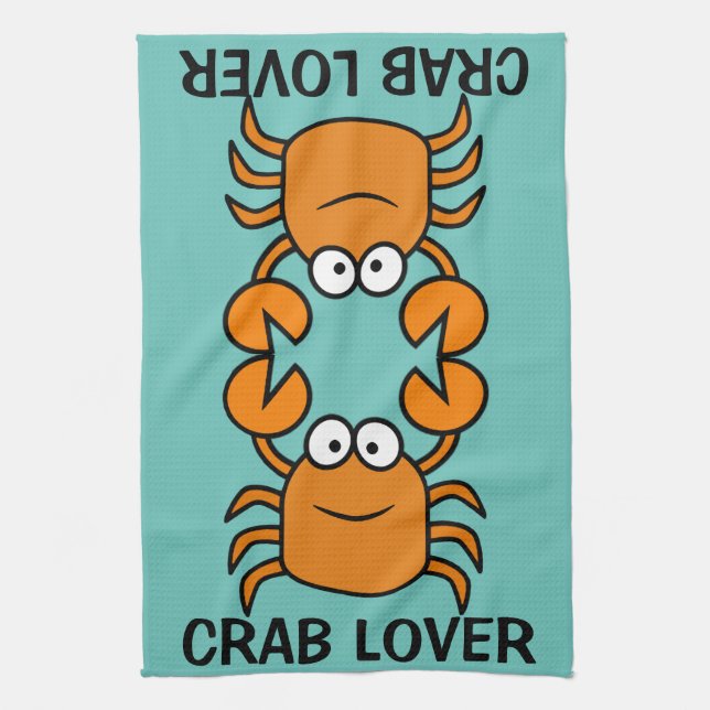 Crab Lover Too Kitchen Towel (Vertical)