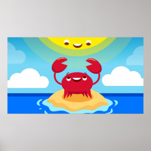 Crab Meets Sun Poster