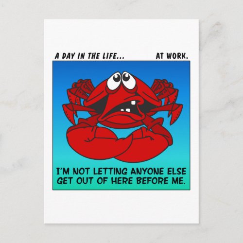 Crab Mentality at Work Postcard