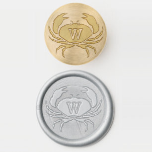 Crab Monogram Wax Seal Stamp