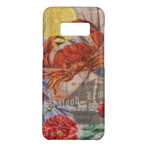 Crab Nautical Beach Seafood Art Case_Mate Samsung Galaxy S8 Case