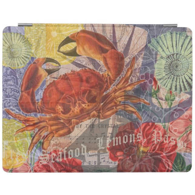 Crab Nautical Beach Seafood Art iPad Smart Cover (Horizontal)