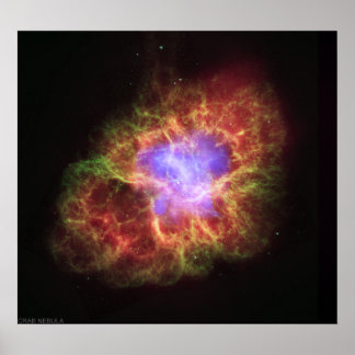 Crab Nebula-a Dead Star Creates Celestial Havoc Poster