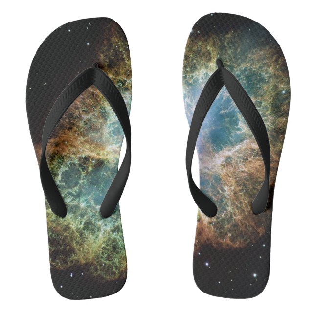 Crab Nebula Adult Flip Flops (Footbed)