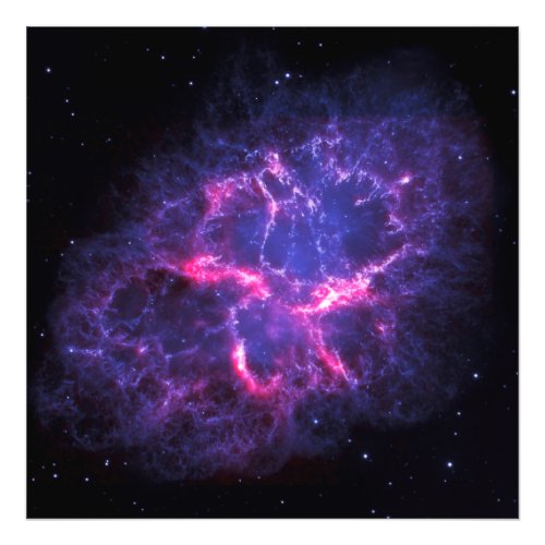 Crab Nebula as Seen by Herschel and Hubble Photo Print