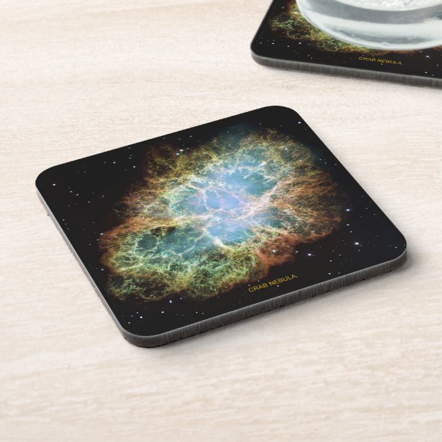 Crab Nebula Beverage Coaster (Left Side)
