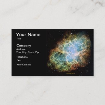 Crab Nebula Business Card by galaxyofstars at Zazzle