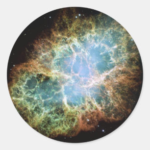 Crab Nebula Classic Round Sticker
